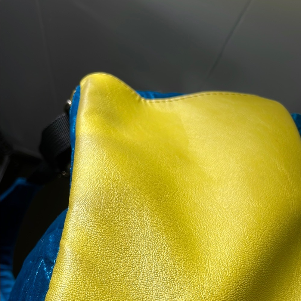 Betsey Johnson Quilted Backpack with Yellow Pom Pom - Picture 8 of 8